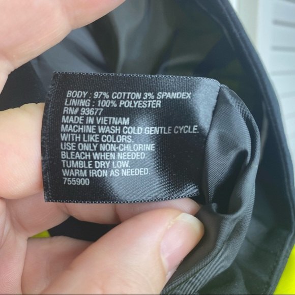 Worthington Neon Yellow and Black Color Block Print Skirt Size 6 - Picture 7 of 7